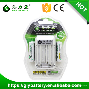 Carregadores da bateria de Geilienergy C-809 AA 1200mah AAA mini com diodo emissor de luz